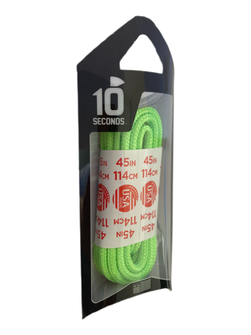 10 Seconds ® Athletic Round Laces | Neon Green