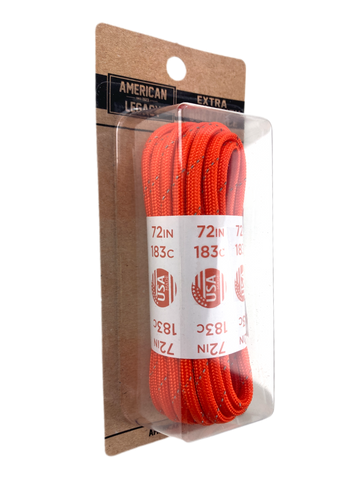 American Legacy ® Reflexall ® Extra Heavy Duty 550 Paracord Laces | Safety Orange Reflective
