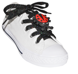 ShoeFlys ® Funsets™ | LadyBugs with Black Sparkle Laces [DISCONTINUED]