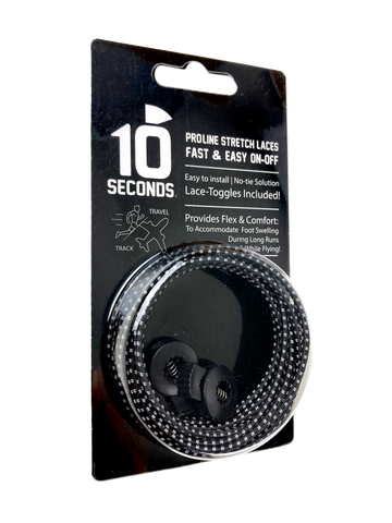 10 Seconds ® Reflexall ® Proline MultiSport Stretch Lace | Black Reflective