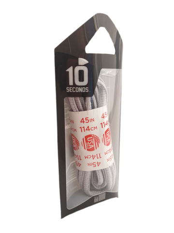 10 Seconds ® Athletic Oval Laces | Classic Grey