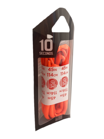 10 Seconds ® Athletic Oval Laces | Neon Orange