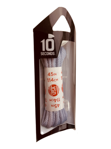 10 Seconds ® Athletic Round Laces | Silver