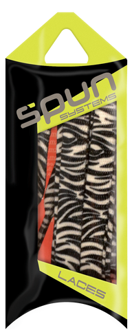 Spun™ 3/8" Printed ShoeLaces - Black & White Zebra