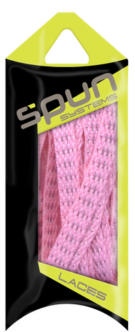 Spun™ Flat Reflective Athletic ShoeLaces - Pink
