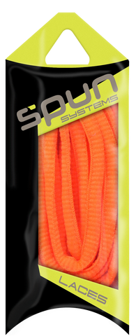 Spun Oval Athletic ShoeLaces Neon Orange HickoryBrands