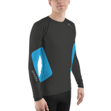 2WiN®  EvoChill ™ Cooling Compression Tights with DELTA BLOOD FLOW ACTIVATION | Vibe 3D Printed Blue
